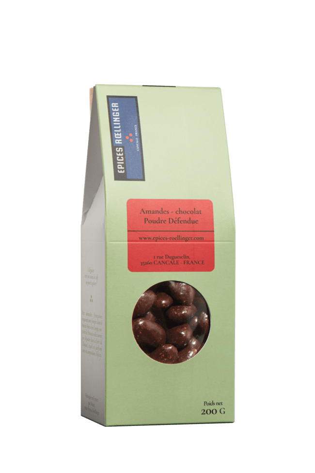 Amandes - chocolat noir & Poudre Défendue